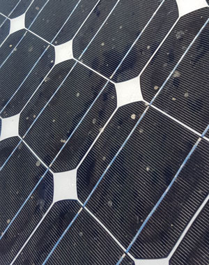 Dirty solar panel